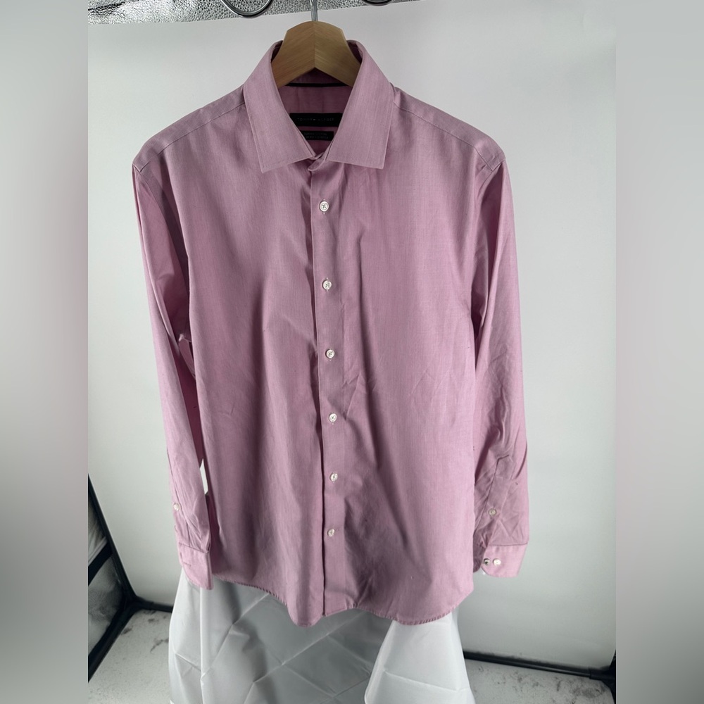 Tommy Hilfiger pink button down shirt